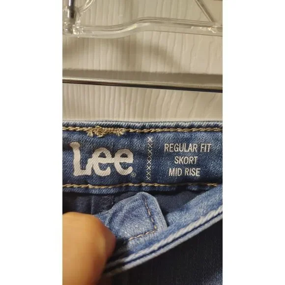 Lee Regular Fit Mid-Rise Denim Skort 22M - Picture 5 of 7